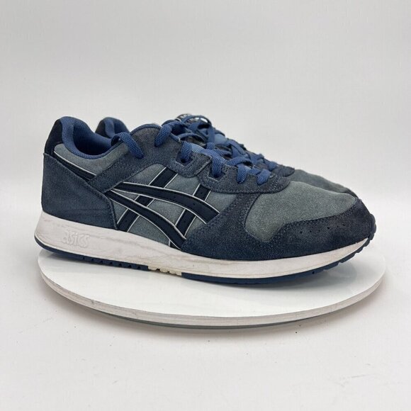 Asics Lyte Classic Men Size 11 1201A103-024 Blue Suede Fabric Athletic Shoes - Picture 6 of 14